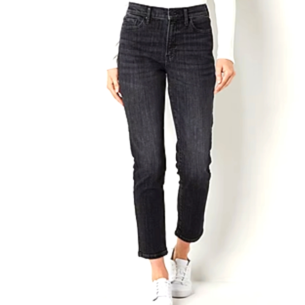 a.n.a Womens High Rise Straight Leg Jean Size 20 Black Shadow